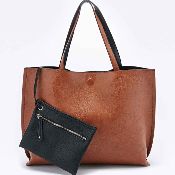 Urban Outfitters Handbags - Urban Outfitters Reversible Tote Bag Tan + Black